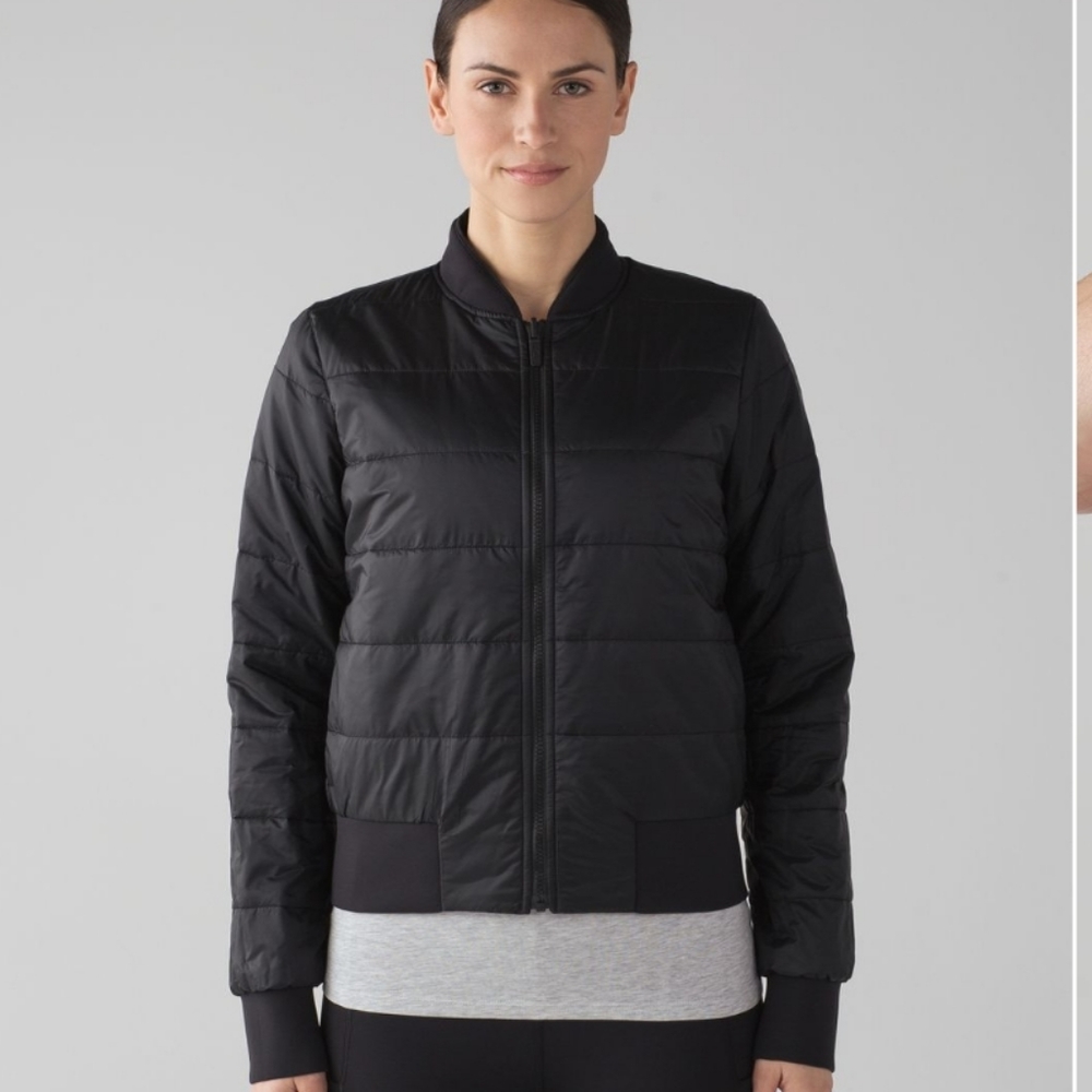 NWOT Lululemon Reversible Non-Stop Bomber Black